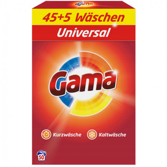 GAMA Prací prášok 3in1 Universal 3250g - 50 praní (krabica)