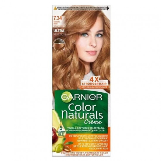 GARNIER Color Naturals creme Farba na vlasy 7.34 prírodná medená