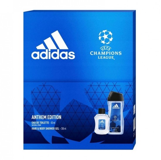 GIFT SET Adidas UEFA Anthem edition Toaletná voda 50ml + SG 2in1 250ml