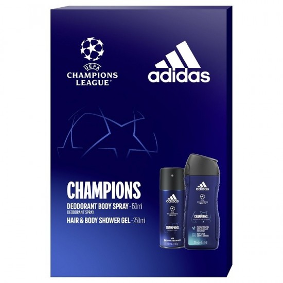 GIFT SET Adidas UEFA Champions Deodorant 150ml + SG 2in1 250ml