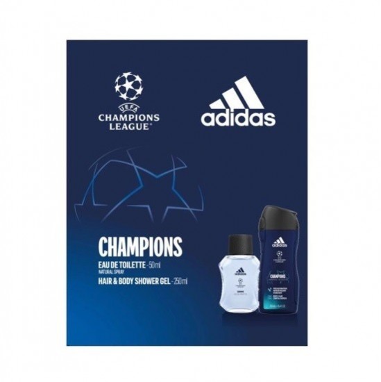 GIFT SET Adidas UEFA Champions Toaletná voda 50ml + SG 2in1 250ml