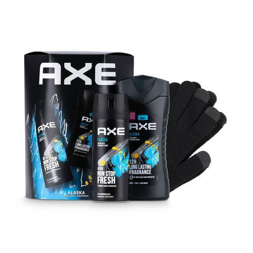GIFT SET Axe Alaska Deodorant 150ml + SG 250ml + rukavice na smartfón