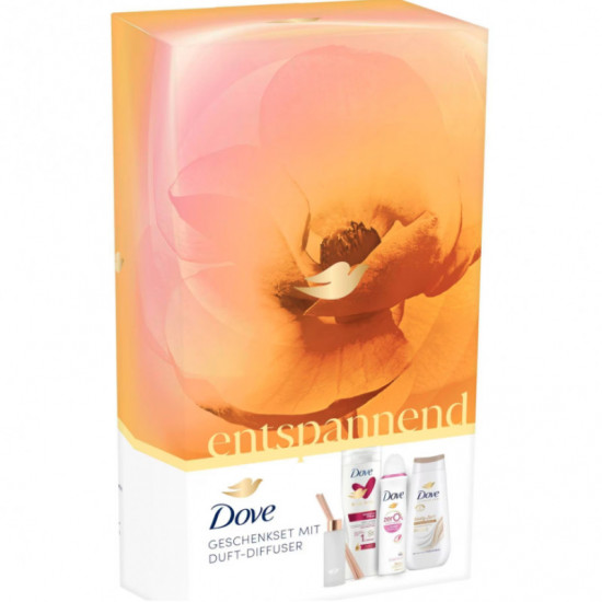 GIFT SET Dove Entspannend (SG 225ml + telové mlieko 400ml + deo 150ml + difuzér)