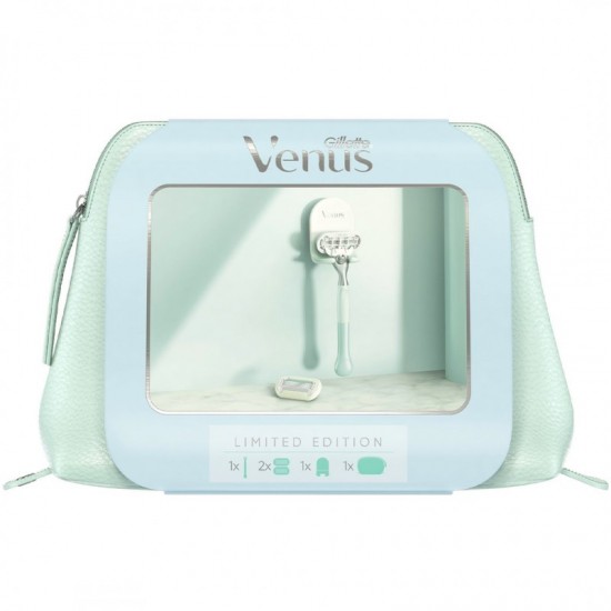 GIFT SET Venus holiaci strojček + náhradné hlavice 2 ks + držiak do sprchy + etue darčekov GIFT SET Venus holiaci strojček + náhradné hlavice 2 ks + držiak do sprchy + etue darčekov