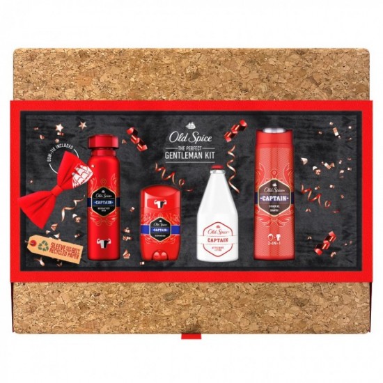 GIFT SET Old Spice Captain Deo spray 150ml, Deo stick 50ml, SG 250ml, VPH 100ml, motýlik GIFT SET Old Spice Captain Deo spray 150ml, Deo stick 50ml, SG 250ml, VPH 100ml, motýlik