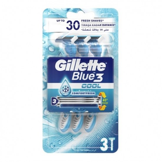 GILLETTE Blue 3 Cool Jednorázové žiletky 3ks GILLETTE Blue 3 Cool Jednorázové žiletky 3ks