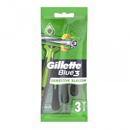 Gillette Blue 3 - Sensitive slalom - 3ks jednorázové žiletky