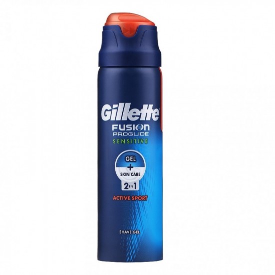 Gillette Fusion Pro Glide Sensitive Active Sport gél na holenie 170ml