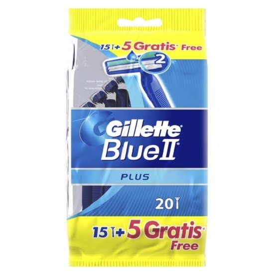 GILLETTE Jednorazové žiletky - Blue II Plus 20ks
