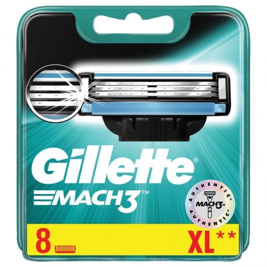 GILLETTE Mach3 Náhradné hlavice 8ks