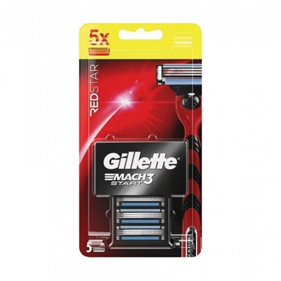 GILLETTE Mach3 Start Red star náhradné hlavice 5ks