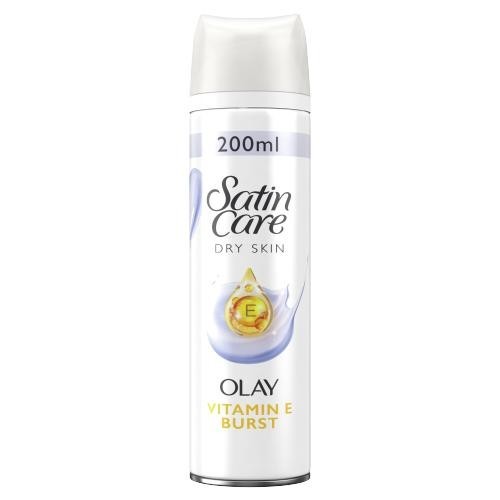 GILLETTE Satin care Gél na holenie - Dry skin OLAY Vitamin E 200ml