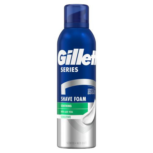 Gillette Series Pena na holenie 250ml Sensitive - Soothing Aloe vera