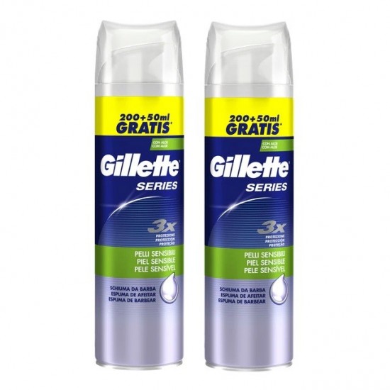 GILLETTE Series Pena na holenie Sensitive skin 2 x 250ml
