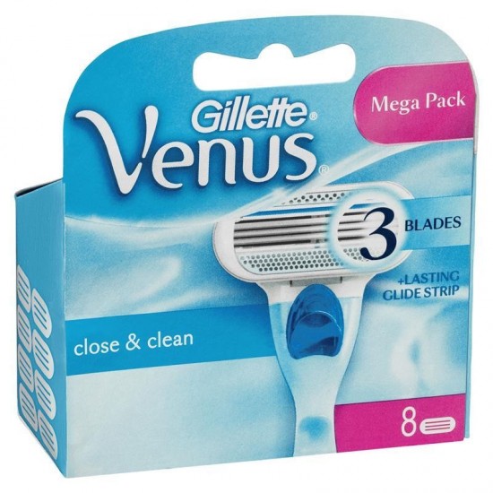 GILLETTE Venus Close & Clean - Náhradné hlavice na holítka pre ženy 8ks
