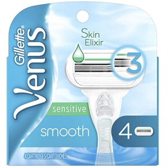 GILLETTE Venus Smooth Sensitive náhradné hlavice na holítka pre ženy 4ks GILLETTE Venus Smooth Sensitive náhradné hlavice na holítka pre ženy 4ks