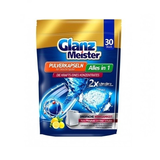 GLANZ MEISTER Tablety do umývačky riadu All in 1 - Citrón 30ks