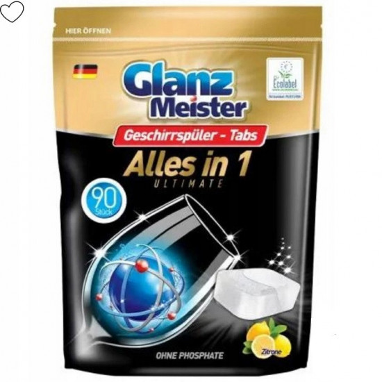 GLANZ MEISTER Tablety do umývačky riadu All in 1 - Ultimate 90ks