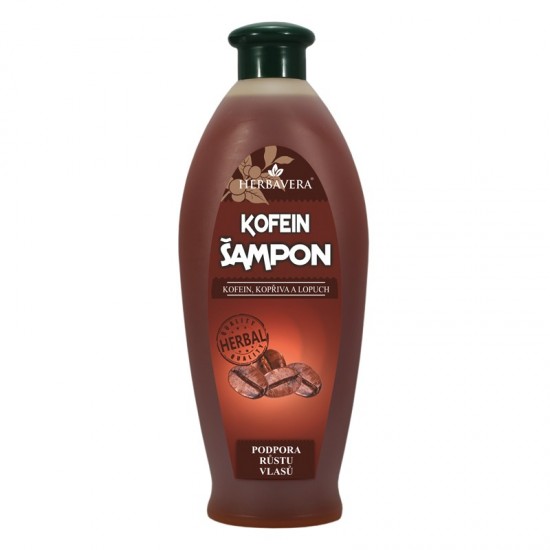 HERBAVERA Kofein šampón s žihlavou a lopúchom pre podporu rastu vlasov  550ml