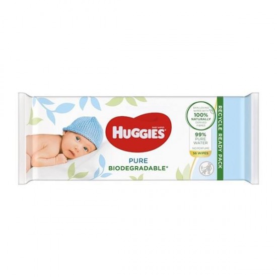HUGGIES Pure Biodegradable Čistiace utierky 56ks