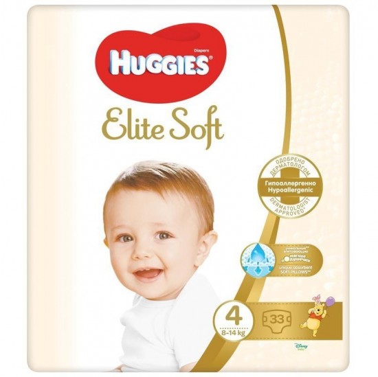 HUGGIES Elite Soft 4 (8-14kg) 33ks