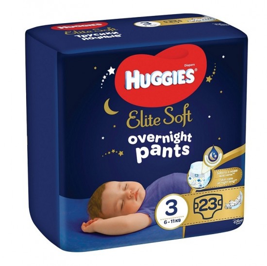 HUGGIES Elite Soft Night 3 (6-11kg) 23ks HUGGIES Elite Soft Night 3 (6-11kg) 23ks