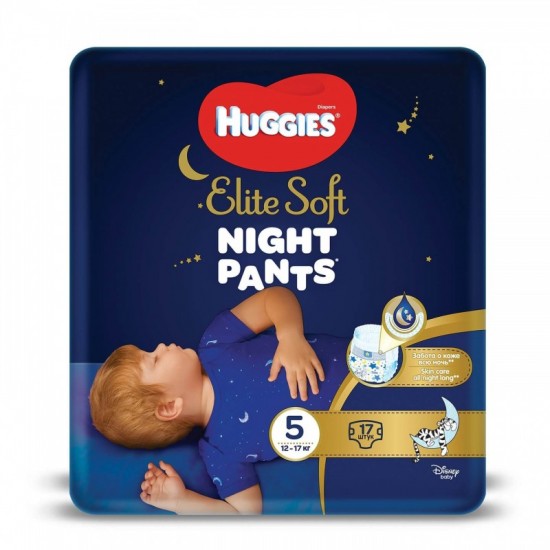 HUGGIES Elite Soft Night 5 (12-17kg) 17ks
