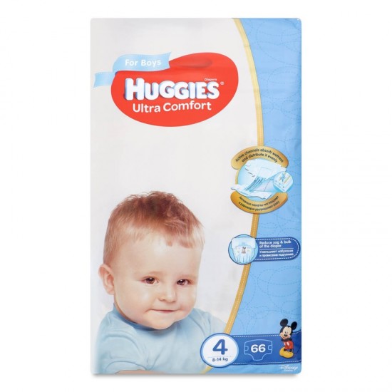 HUGGIES Ultra Comfort 4 (8-14kg) 66ks HUGGIES Ultra Comfort 4 (8-14kg) 66ks