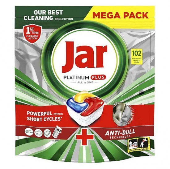 Jar Platinum Plus tablety do umývačky riadu citrón 102ks