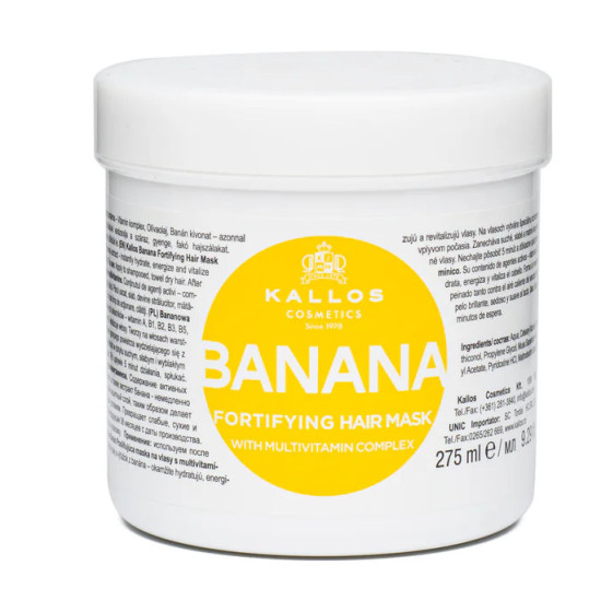 KALLOS Banán Posilňujúca maska na vlasy s multivitamínovým komplexom 275ml KALLOS Banán Posilňujúca maska na vlasy s multivitamínovým komplexom 275ml