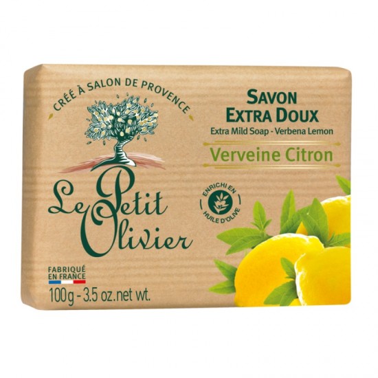 LE PETIT OLIVIER Tuhé mydlo Verbena Lemon 100g