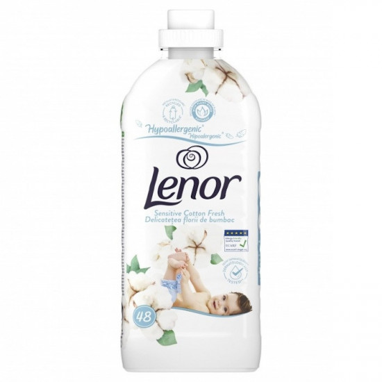 LENOR Hypoalergénna Aviváž - Sensitive Cotton fresh 1200ml, 48 praní LENOR Hypoalergénna Aviváž - Sensitive Cotton fresh 1200ml, 48 praní
