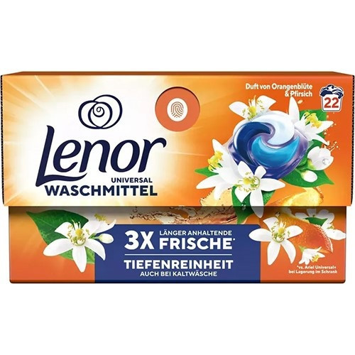 Lenor pods 22ks Allin1 UNIVERSAL - Orangenblute&Pfirsich - Ecoclic Box Lenor pods 22ks Allin1 UNIVERSAL - Orangenblute&Pfirsich - Ecoclic Box