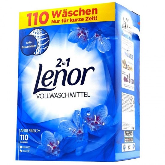 LENOR Prací prášok 7,15kg 2v1 na bielu bielizeň Aprilfrisch - 110 praní