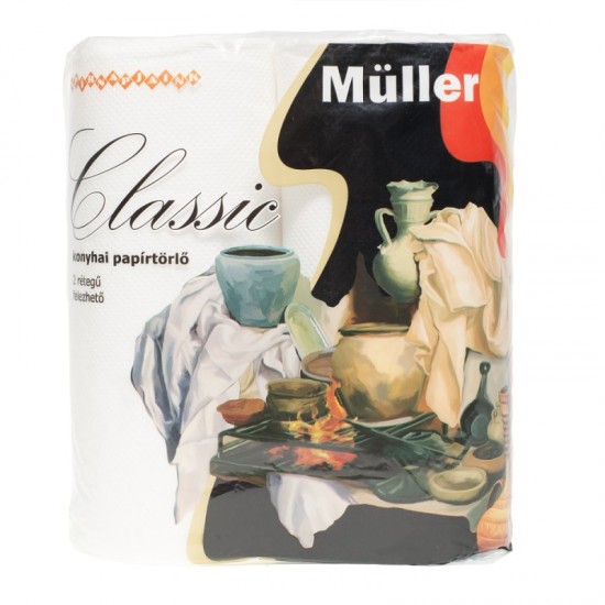 MÜLLER Classic Papierové kuchynské utierky dvojvrstvové, 4 kotúče v balení