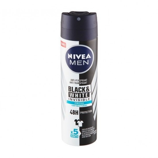 NIVEA MEN Black & White Invisible 5in1 deospray 150ml NIVEA MEN Black & White Invisible 5in1 deospray 150ml