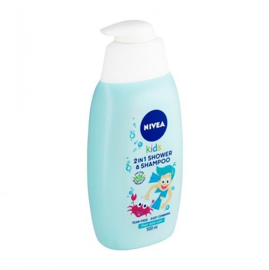 NIVEA Kids detský sprchový gél a šampón 2v1 vôňa jablka 500ml