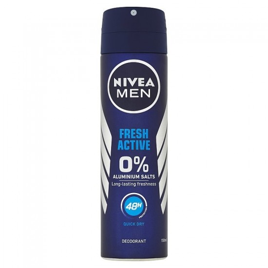 NIVEA Men Fresh active 0% aluminium salts deospray 150ml