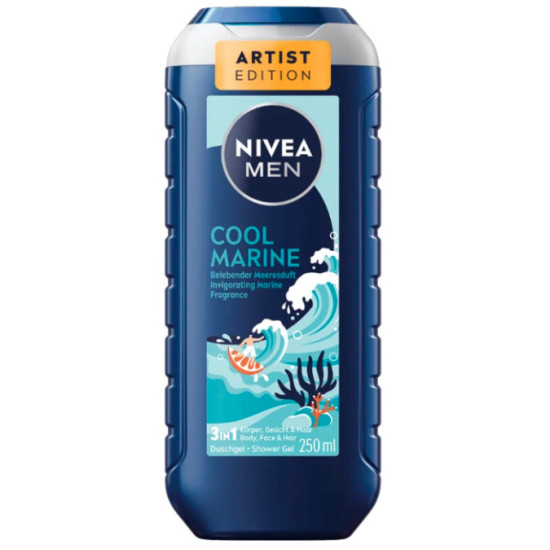 Nivea MEN Sprchový gél 3in1 Cool Marine 250ml Nivea MEN Sprchový gél 3in1 Cool Marine 250ml