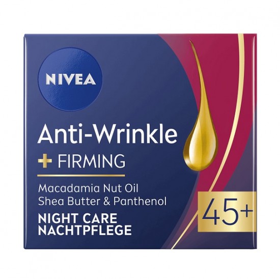 NIVEA Anti Wrinkle Firming nočný pleťový krém 50 ml