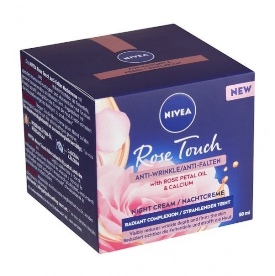 NIVEA Rose Touch Anti wrinkle Nočný krém proti vráskam 50ml