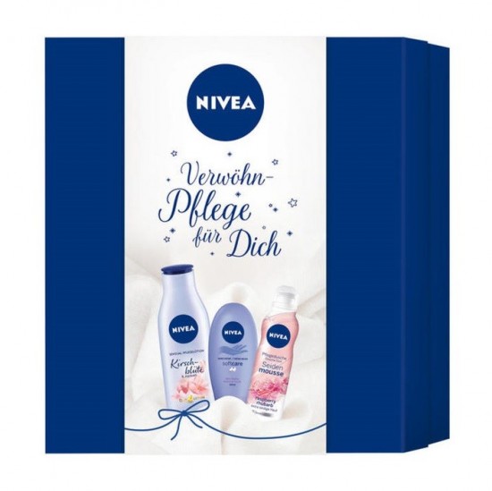 NIVEA Telové mlieko 200ml+sprchovacia pena 200ml+krém na ruky 100ml darčeková sada