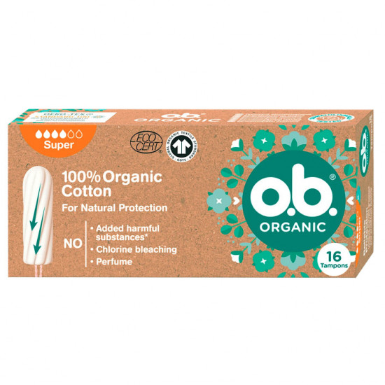 O.B. tampons Organic Super 16ks