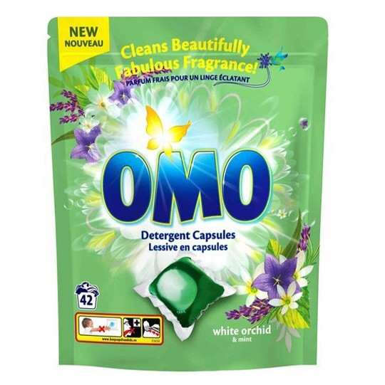 OMO Gélové kapsuly White orchid & Mint 42ks