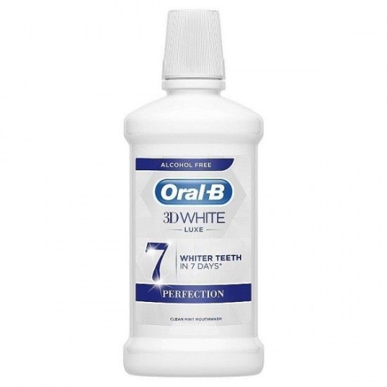 Oral-B 3D White Luxe Perfection Ústna voda bez alkoholu 500ml