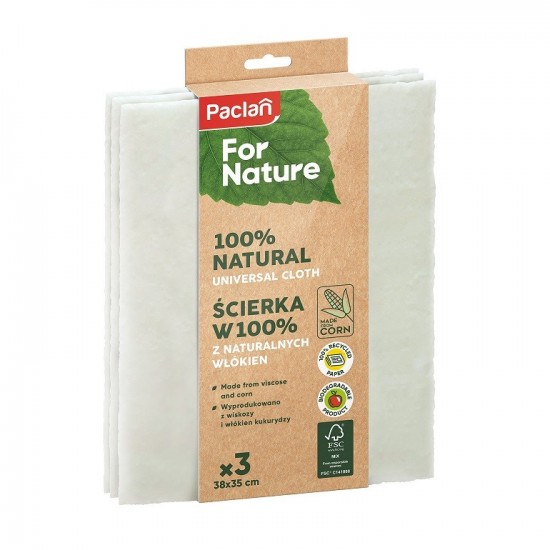 PACLAN For Nature - Univerzálne utierky do domácnosti z viskózy a kukurice - 3ks PACLAN For Nature - Univerzálne utierky do domácnosti z viskózy a kukurice - 3ks
