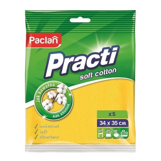 PACLAN Soft Cotton Univerzálna utierka do domácnosti 5ks