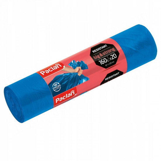 Paclan Vrecia na odpad BIG & STRONG vysoko odolné, špeciálny účel 160l - 20ks, 21µ, LDPE