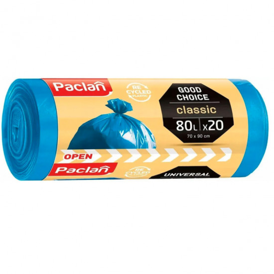 Paclan Vrecia na odpad CLASSIC 80l - 20ks (modré), 20µ