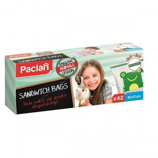 PACLAN ZIP Desiatové vrecká, s obrázkami a anglickými slovíčkami, 16x17cm - 42ks (krabica) PACLAN ZIP Desiatové vrecká, s obrázkami a anglickými slovíčkami, 16x17cm - 42ks (krabica)
